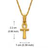 Anniyo Ankh Pendant Necklace Women Girls Gold Color African Egyptian Cross Charms Jewelry Egypt Hieroglyphs,Crux Ansata #229806