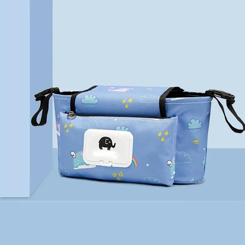 Non-Toxic Baby Stroller Organizer Bag Mummy Diaper Bag Hook Baby Carriage Waterproof Large Capacity Stroller Accessories Travel Nappy