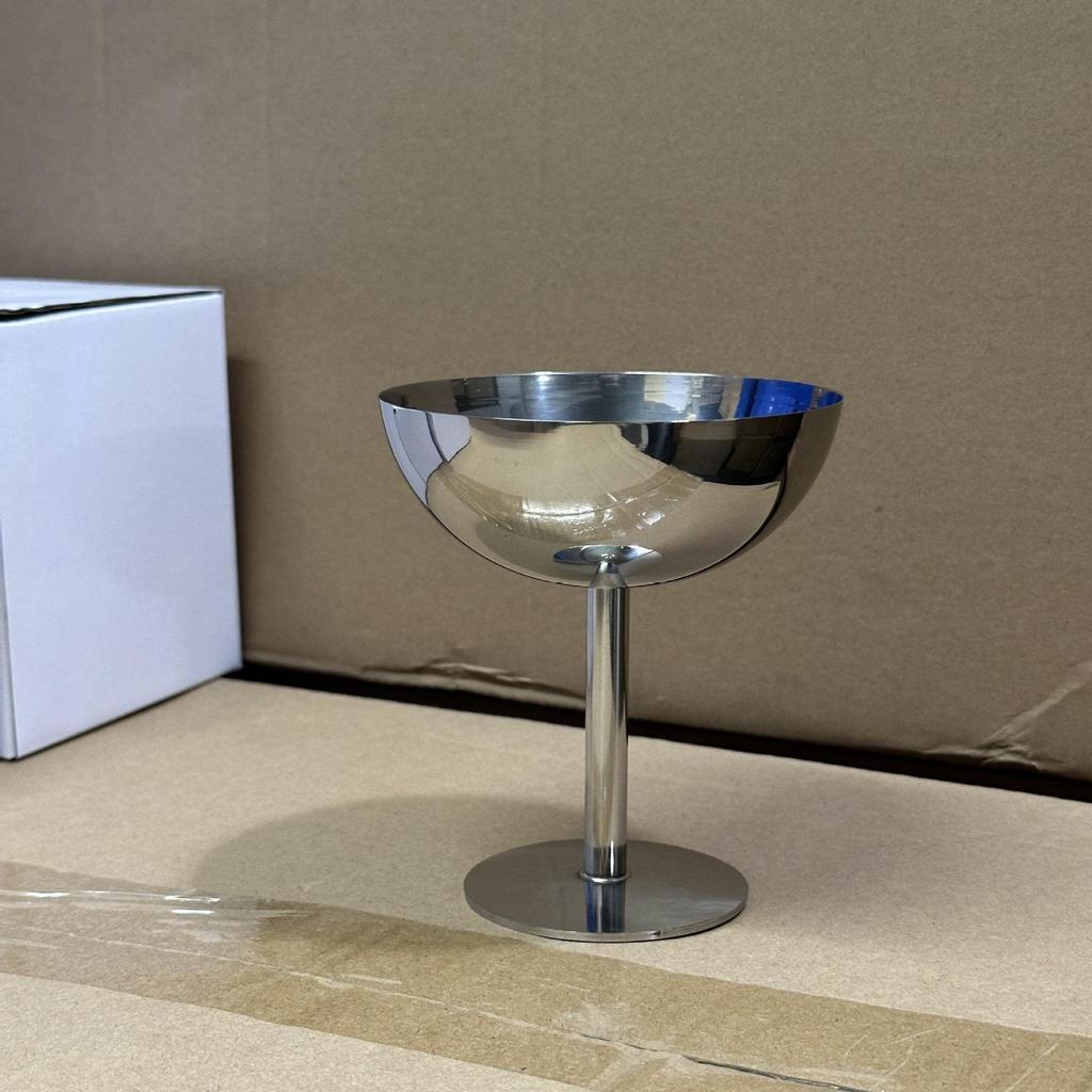 Dessertskål i rostfritt stål Glassbägare Bar Vinglas