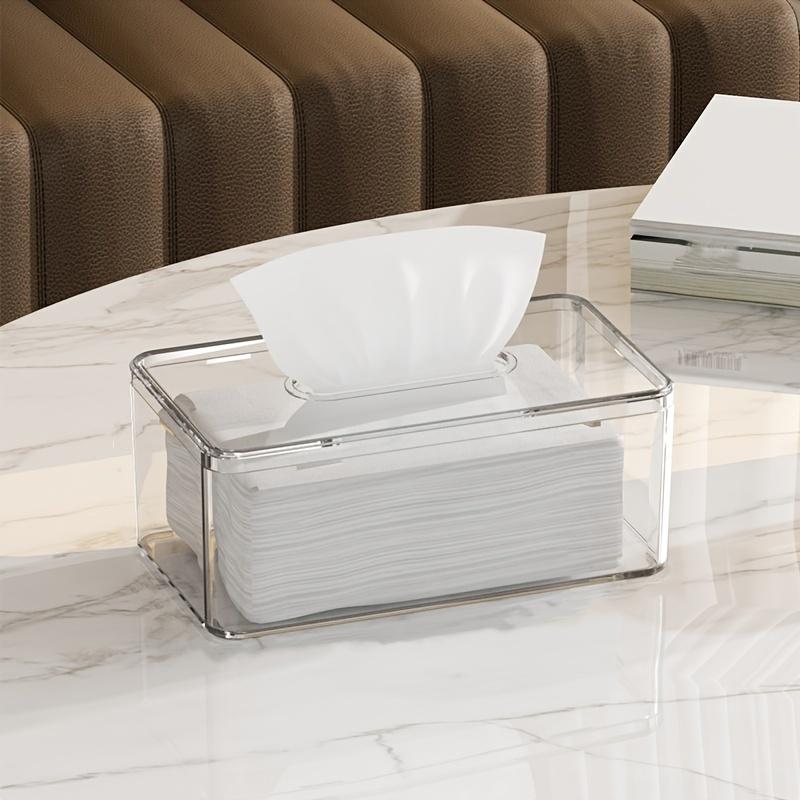 1PC Transparent Minimalist Acrylic Tissue Box - Minimalist Design, Suitable for Bathroom and Living Room Decoration