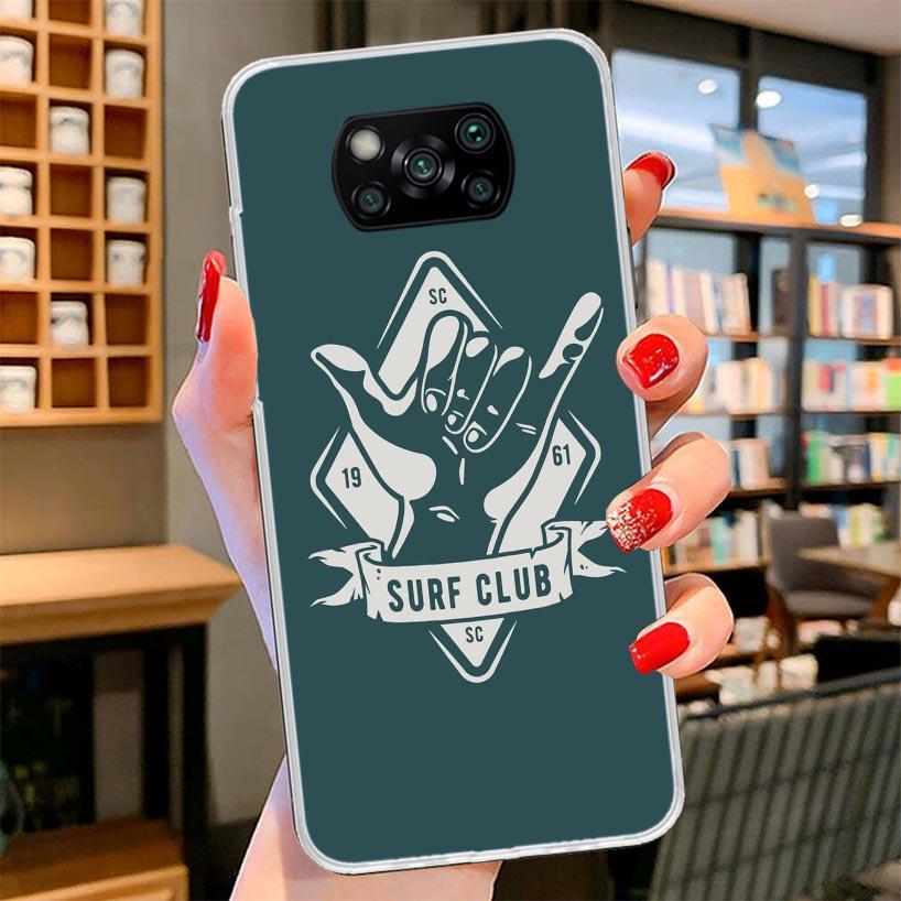 Surf Board Aesthetic Cover Phone Case For Xiaomi Poco F7 Ultra X7 X6 X5 Pro M7 Redmi 15C 15 13C 13 12C 12 10C 10 9A 9C 9T 9 Shel