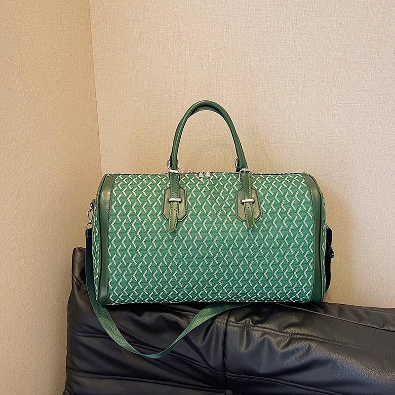 Všestranná voděodolná cestovní taška crossbody s kosočtvercovým vzorem - Velkokapacitní PU příruční kabelka