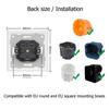 EIOMR EU Standard Wall Power Sockets White Crystal Glass Panel 16A Usb TV RJ45 Wall Switch Usb Outlets Module DIY for Round Box