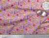Soimoi Japan Crepe Satin Fabric Cold Drink,Pizza & Burger Food Printed Fabric 1 metre 42 Inch