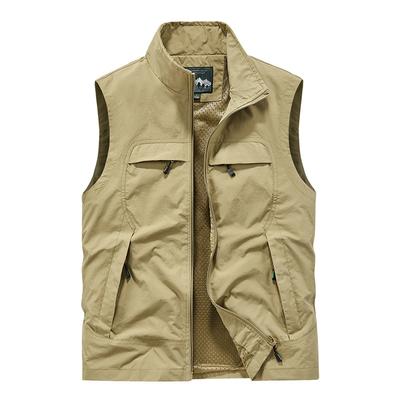 Herbstweste Herren Dünn Übergröße Locker Westenjacke Frühling und Herbst Outdoor Bergsteigen Tanktop Mantel