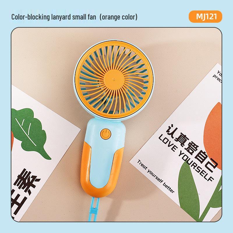 Compact USB Rechargeable LED Handheld Fan - Portable Electric Gift Fan