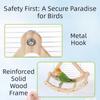 Wooden Parrot Swing Bite Resistant Rocking Perch Stand Bird Cage Accessories  Parakeet Play