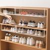 Foldable Space-Saving Shoe Rack with Dividers and Hanging Support
