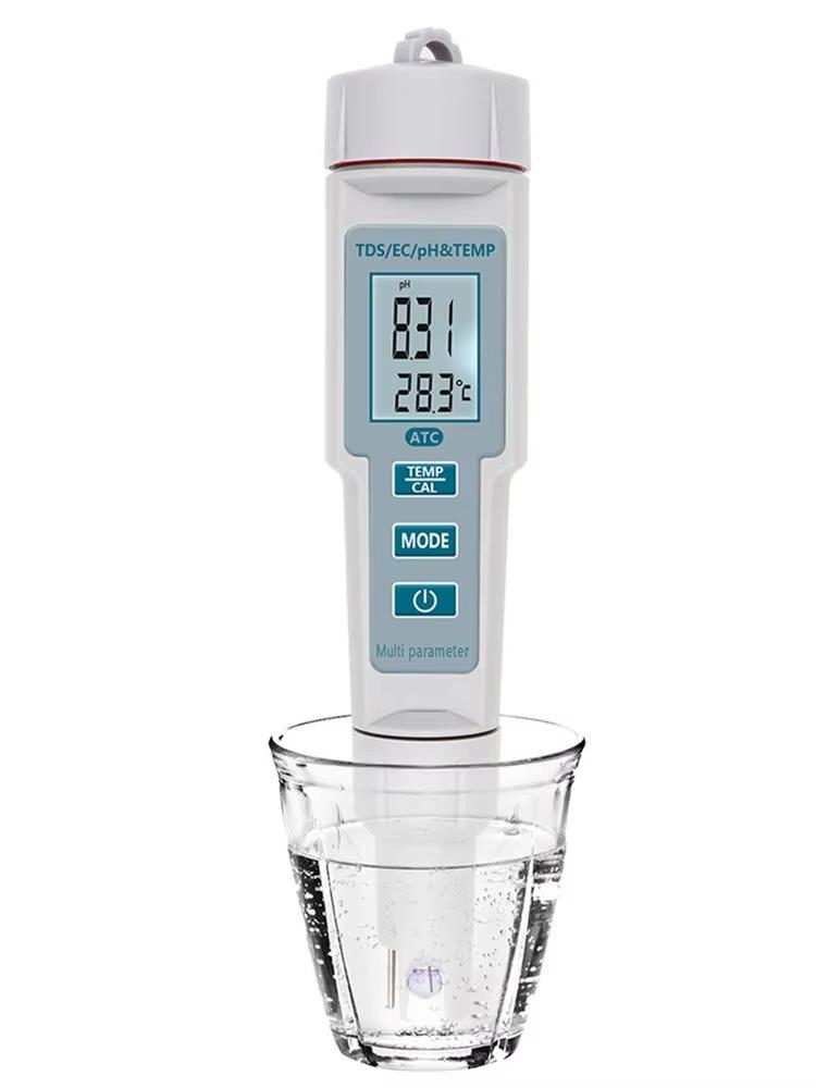 4 In 1 Water Quality Tester TDS EC Temp PH Meter Acidity Tester Pen Thermometer for Swimming Pool Hydroponic