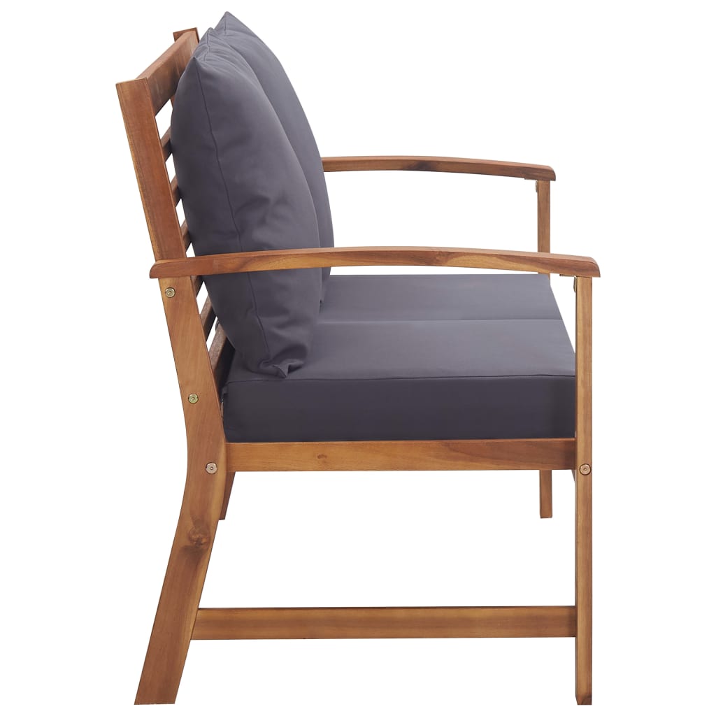 Garden Lounge Set with Cushions 4 Piece Solid Acacia Wood