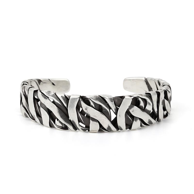 Unisex Retro Irregular Heavy Bracelet - High-End, Creative & Trendy Hand Jewelry.