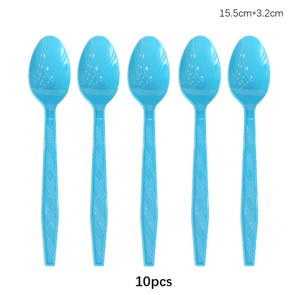 Disposable Knife Fork Spoon Cutlery Set Pink Blue Disposable Tableware Birthday Party Decorations Wedding Baby Shower Supplies