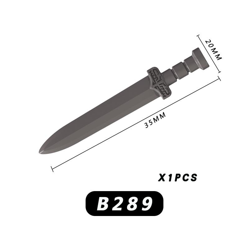 10Pcs Ancient Chinese Weapon Figurine Building Block Accessories Puzzle Assembly Children'S Toys