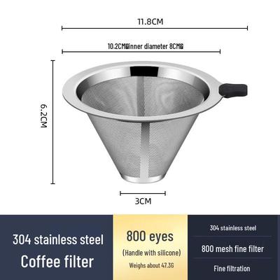 Doppelschichtiger Kaffeetropffilter aus Edelstahl