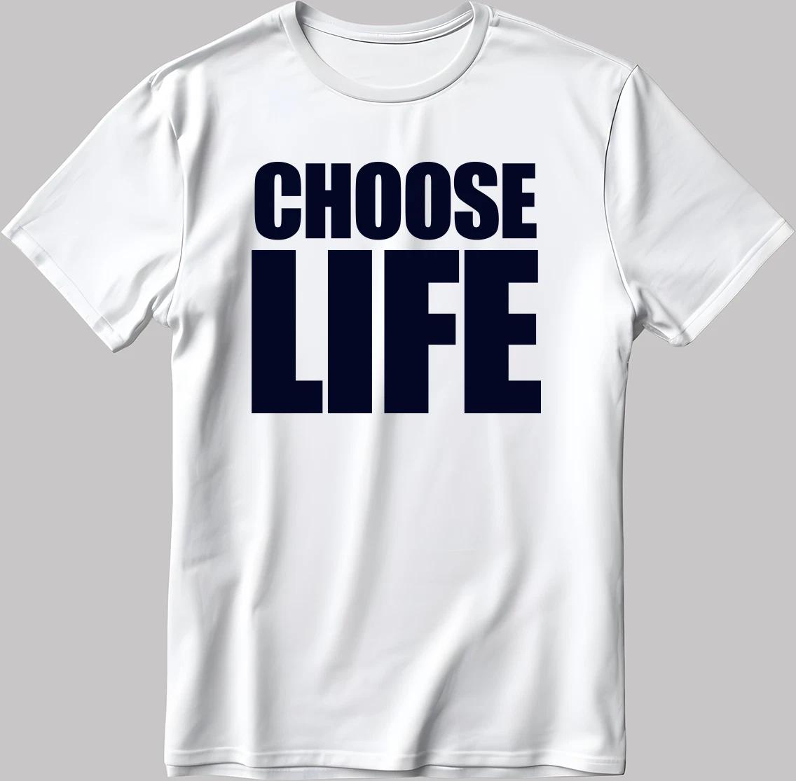 Choose Life Wham George Michael White-Black Men / Women T-Shirt K146 3XL