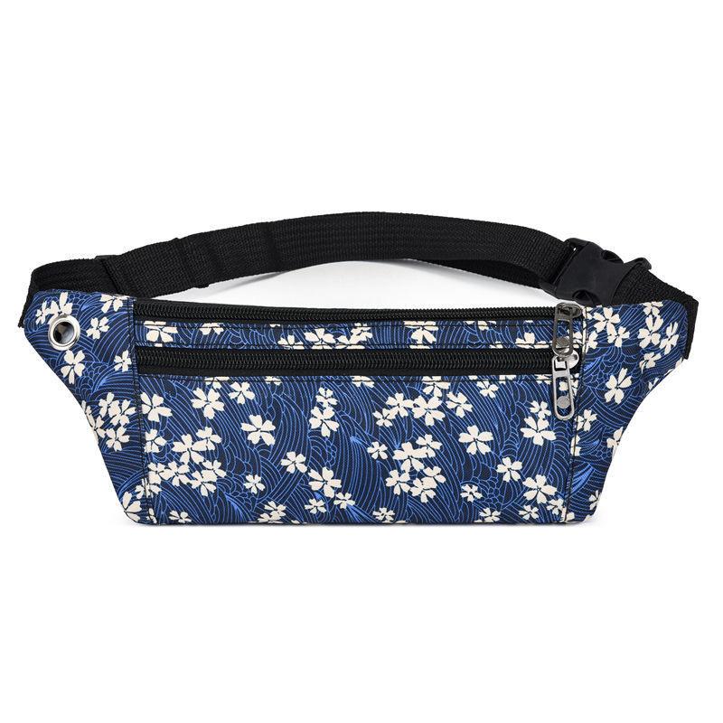 Waterproof Printed Waist Bag Women Multifunctional Wear-resistant Sports Running Close Fitting Mobile Phone Bag Mother's Cashier Bag