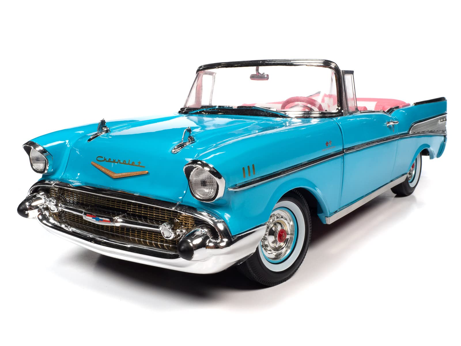 

Autoworld 1957 Chevrolet Bel Air Convertible Scale Diecast (Aqua Blue) 118