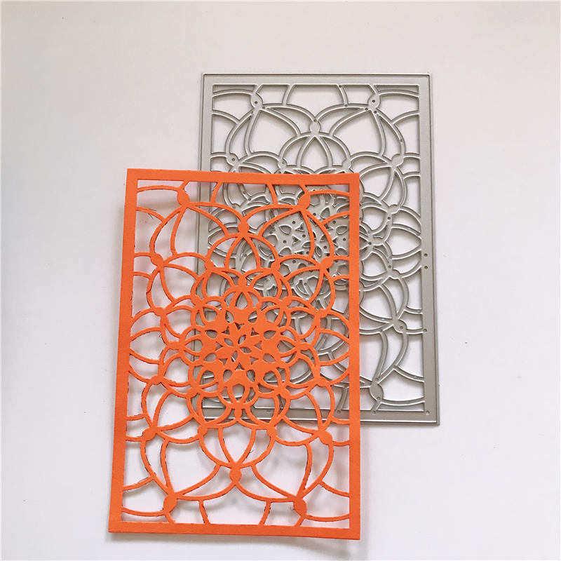 Čtvercový květinový kovový vykrajovátko šablony Die Cut pro DIY Scrapbooking Album Papírová karta Ražba