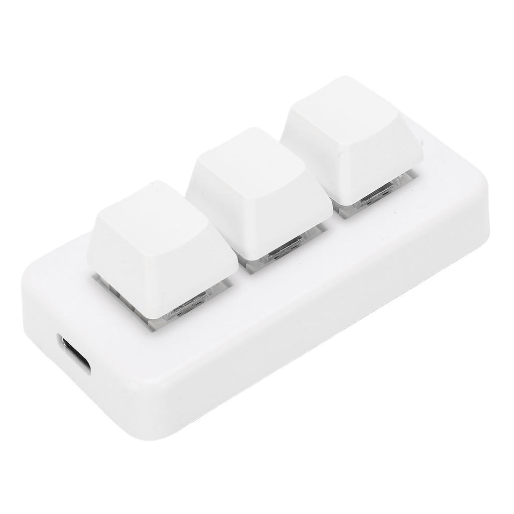 USB Wired 3 Key Keyboard Customize Programmable 3 Key Mechanical Keypad for PC Video Game