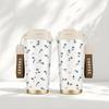Coffee Mug 532ml Branch Floral Element Lanyard Insulated Cup Lightweight Cup Hot Cold Cup Car Cup Leakproof Hand Cup
