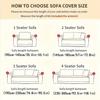 2pcs Jacquard Elastic Sofa Cover Thicken Dust Cover Sofa Pad Four Seasons Universal Couch Protector Covers