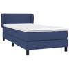 VidaXL Divan Bed with Mattress Blue 90x190 Cm Fabric 3126051