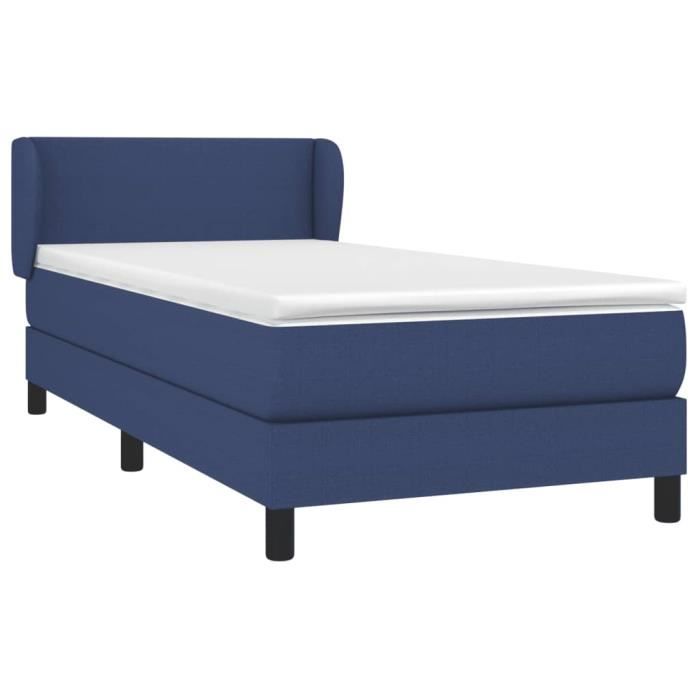 VidaXL Divan Bed with Mattress Blue 90x190 Cm Fabric 3126051