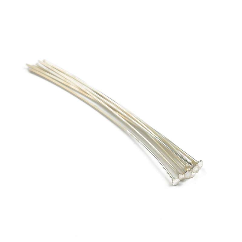 [15-50mm] 925 Sterling Silver Eye Head Pins Flat Head Pins T Shape Needles Ball Head Pins for Jewelry Making DIY 2pcs