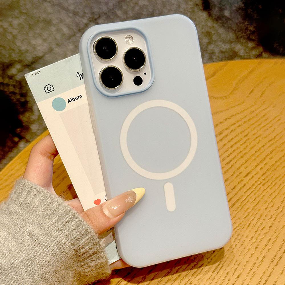 

2-in-1 Jelly Magnetic for IPhone 16 ProMax Phone Case for Apple 15 Skin Texture Matte Protective Cover 14 Apple 17PROMAX