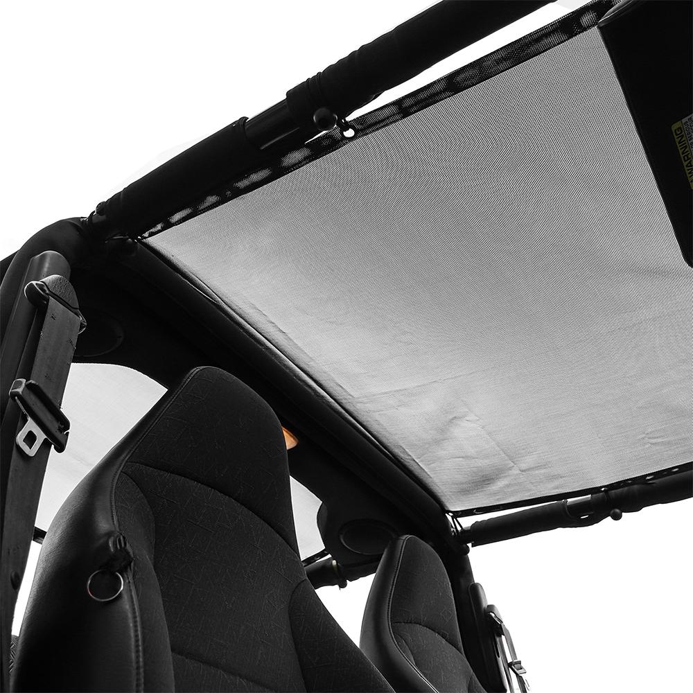 Sunshade Full Mesh Shade Top Anti-UV Cover for Jeep Wrangler TJ 1997-2006 Provide UV Protection,Black
