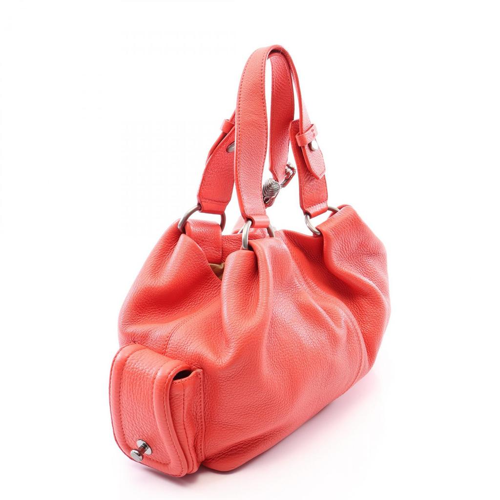 Used BVLGARI Leoni Handbag Leather Pink Used Women