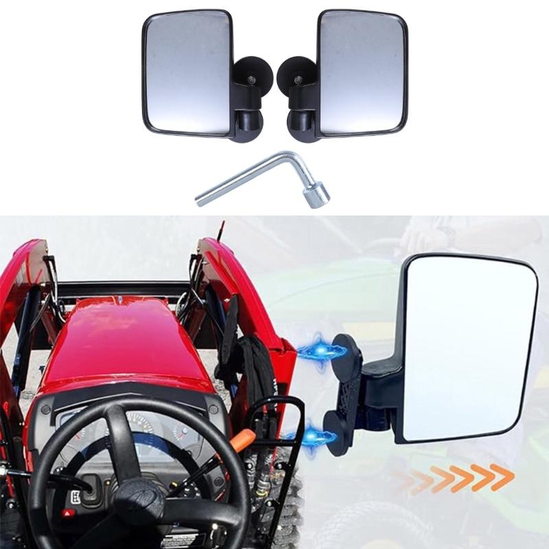 Golf Cart Side Mirrors with Screws Gasket Universal Replacement Strong Magnetic Side Mirrors Adjustable Rearview Mirror