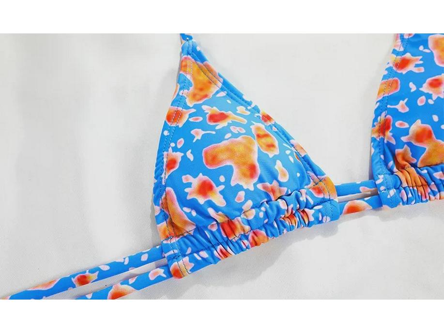 2024 Trendiger europäischer & amerikanischer sexy Bikini mit Schlitz und Trägern für Damen