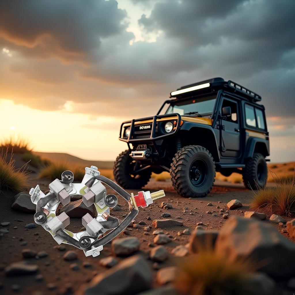 High performance motor carbon brush kit 45mm center hole for 8000 20000lb 4X4 ATV winch, starting brush kit with wiring harness, plug and heating