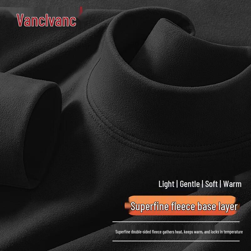 VANCL Men's Fleece Thermal Long Sleeve Base Layer T-Shirt