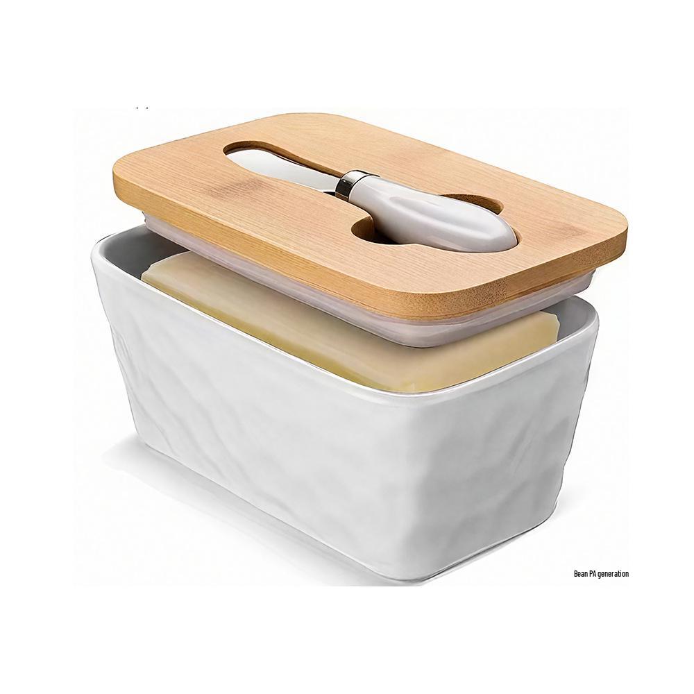 Multifunctional Butter, Cheese, and Jam Spreader with Wooden Box for Baking