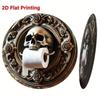 Vintage Baroque Skeleton Toilet Paper Metal Wall Art Home Bar Decor Iron Sign
