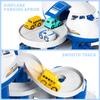 Simulation Deformed Airplane Transformion Aircraft Rail Car With Ligjhts And Sound Effect Storage Vehicle Children Toys Boy Gift