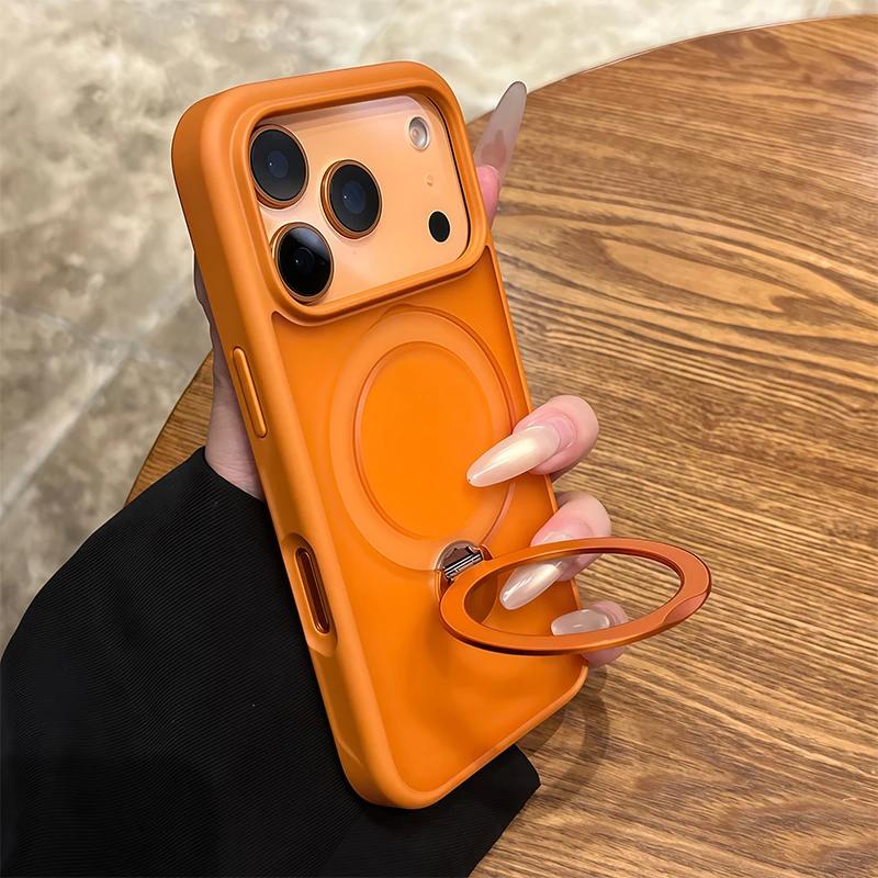 

For Magsafe Metal Car Holder Ring Phone Case For iPhone 17 Pro Max 17 Air 16 15 14 13 12 11 Pro Max Plus Magnetic Bumper Cover iPhone 12 Pro