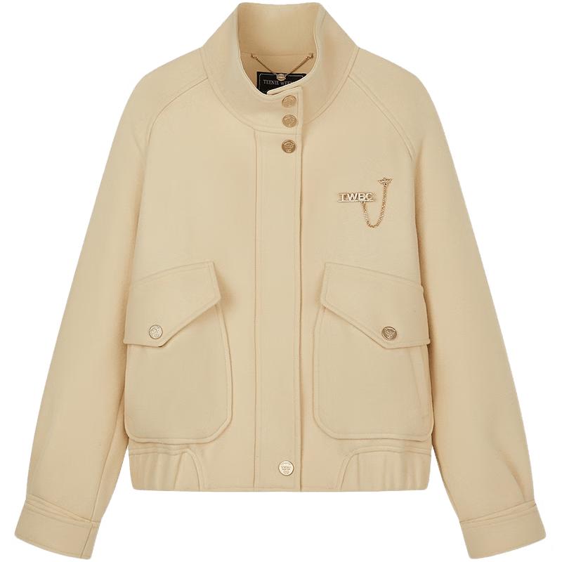 

Teenie Weenie Women s Stand-up Collar Wool Blend Jacket S