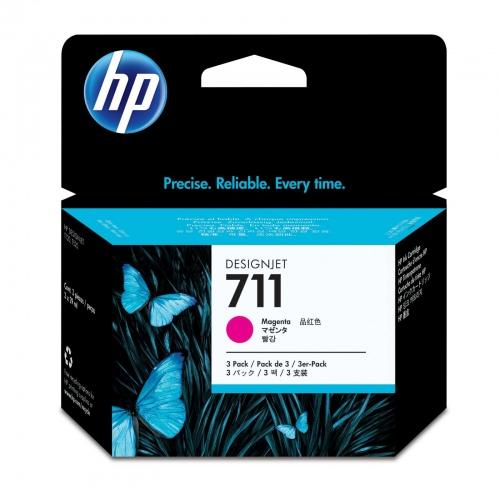 Hp 711 3-Pack (Cz135A) Ink Cartridge, Magenta