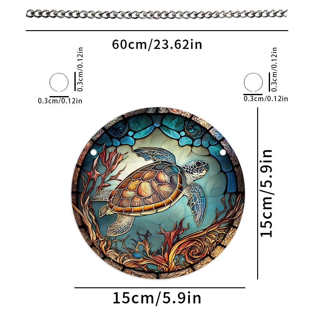 1pc Tree of Life Turtle Butterfly Dragonfly  Acrylic Home Wall Decoration Chain Pendant Pendant