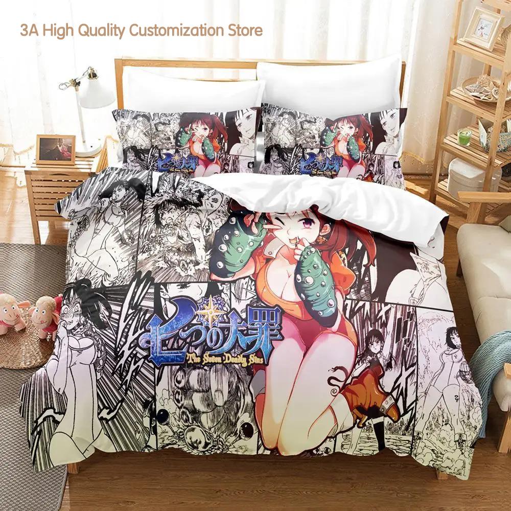 Escanor The Seven Deadly Sins Bedding Set Single Twin Full Queen King Size Bed Set Adult Boys Bedroom Duvetcover Sets 3D Anime