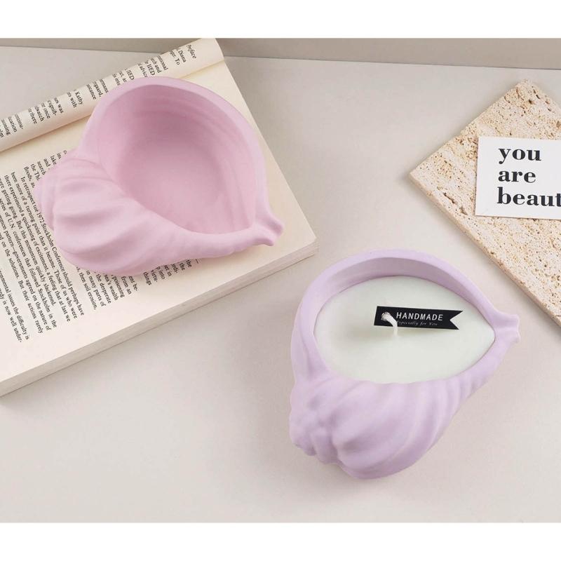 Versatile Candle Mold Conch Shaped Silicone Mold lNon-stick Easy To Mold for Making Candle Plaster Home Decorations