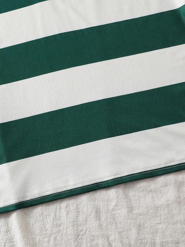 Boys' Casual Preppy Style Classic Everyday Versatile Color-blocked Striped Collar Short-sleeved Polo Shirt for Spring and Summer