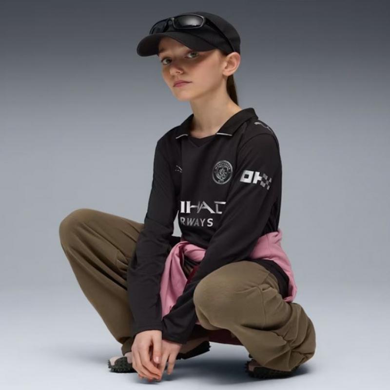 Puma Kids Manchester City Away Long Sleeve Replica Jersey 780354