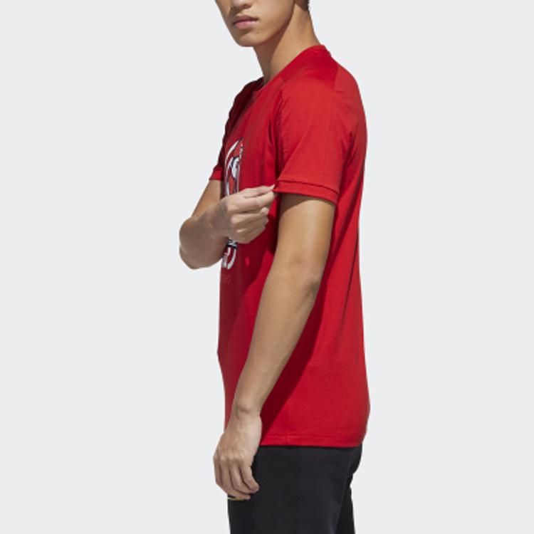 Adidas Neo Round Neck Short Sleeve T-Shirt Men Tops Red GK1482