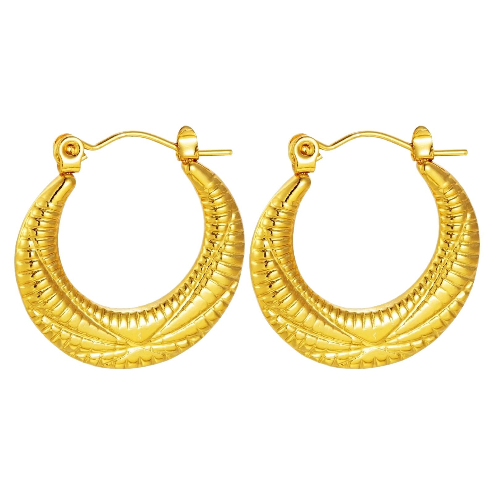 

Stainless Steel Earrings for Women Vintage Luxury Stylish Titanium Steel Jewelry one size
