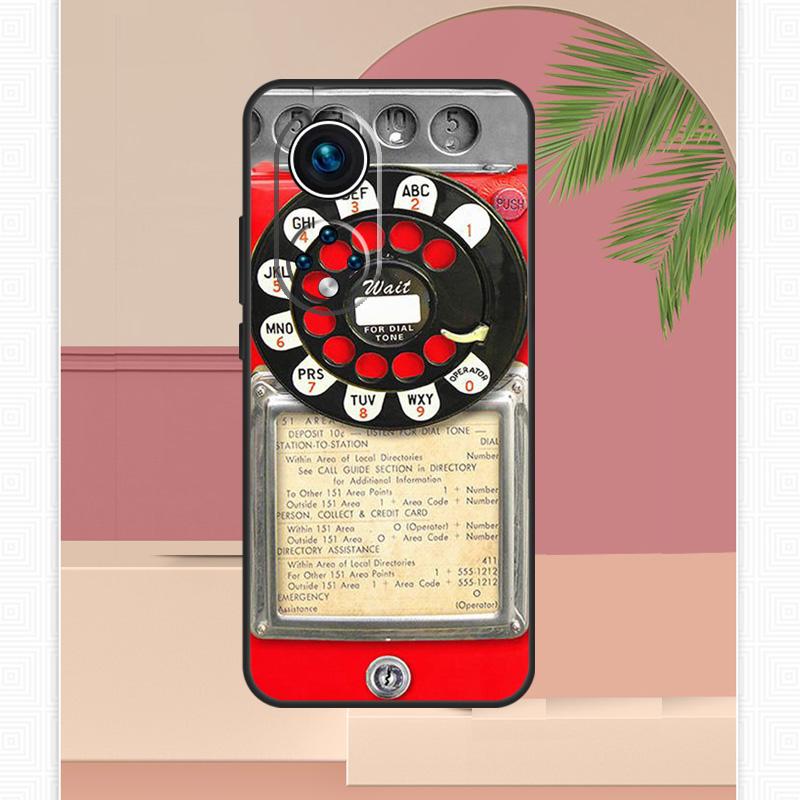 

Retro Blue Payphone Vintage Case For Honor Magic 8 Pro 7 6 5 Lite Honor 200 400 X9c X9b X9a X8b X8a X8c 50 70 90 Cover Honor Magic5 Pro