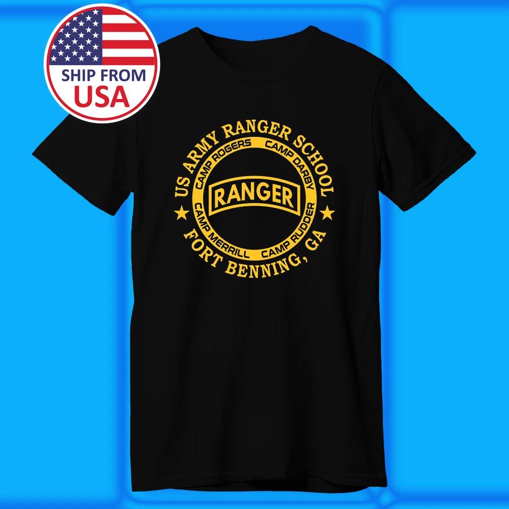 US Ranger School Fort Benning Camp Army Division Men s Black Size S-5XL 2XL